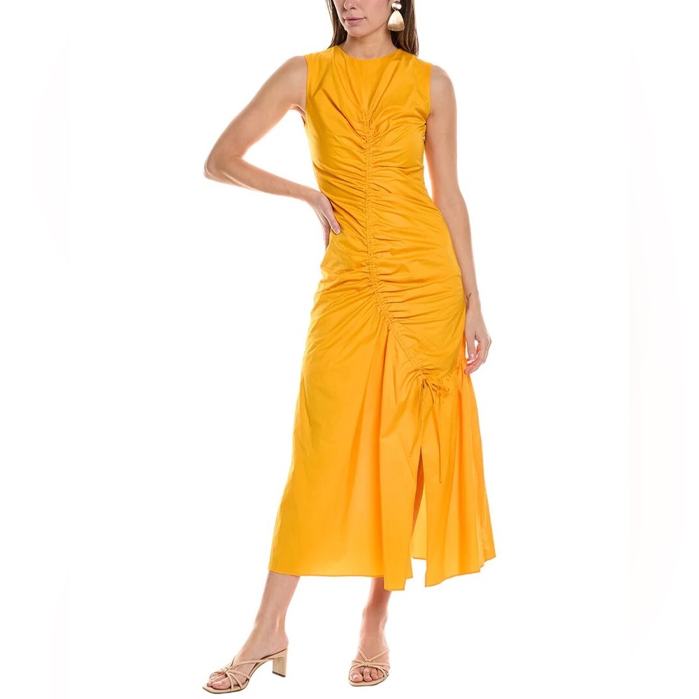 Sandro Rosie Ruched Midi Dress NWT- Size 0 /French 34